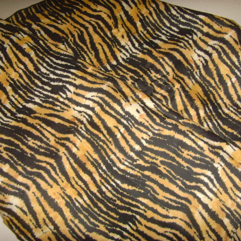 Tiger Print Flannel Fabric - 2 Yards/8 Inches